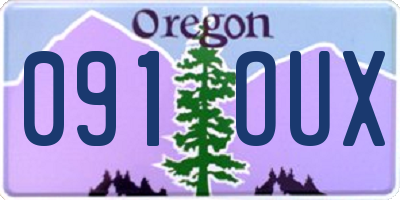 OR license plate 091OUX
