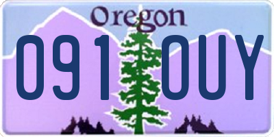 OR license plate 091OUY
