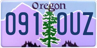 OR license plate 091OUZ