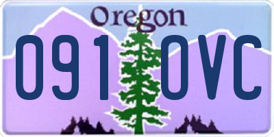 OR license plate 091OVC