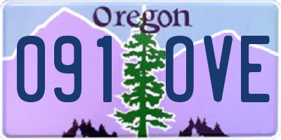 OR license plate 091OVE