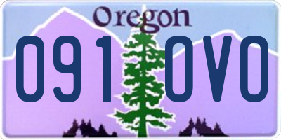 OR license plate 091OVO