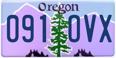 OR license plate 091OVX