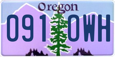 OR license plate 091OWH