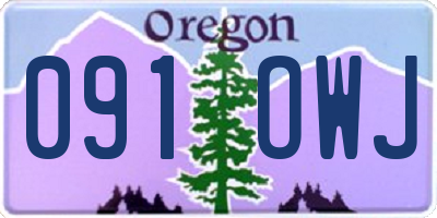 OR license plate 091OWJ