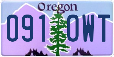 OR license plate 091OWT