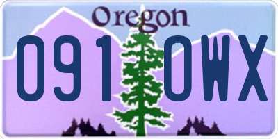 OR license plate 091OWX