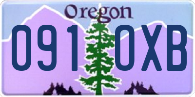 OR license plate 091OXB