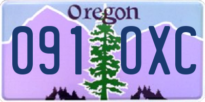 OR license plate 091OXC
