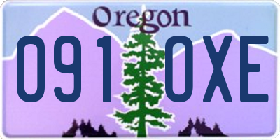 OR license plate 091OXE