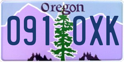 OR license plate 091OXK