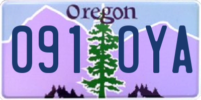 OR license plate 091OYA