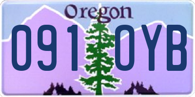 OR license plate 091OYB