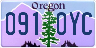 OR license plate 091OYC