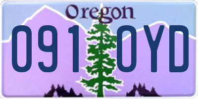 OR license plate 091OYD