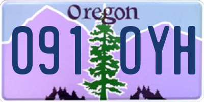 OR license plate 091OYH