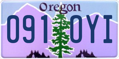 OR license plate 091OYI