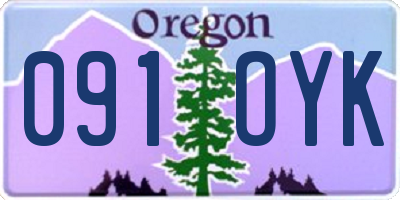 OR license plate 091OYK