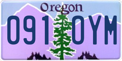 OR license plate 091OYM