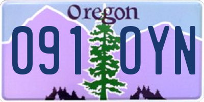 OR license plate 091OYN
