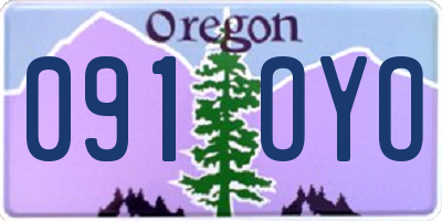 OR license plate 091OYO