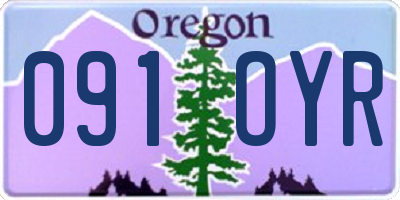 OR license plate 091OYR