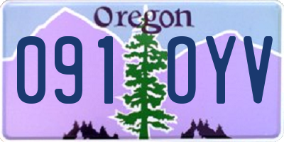 OR license plate 091OYV