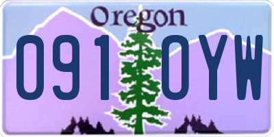OR license plate 091OYW