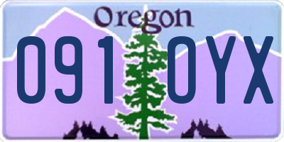 OR license plate 091OYX