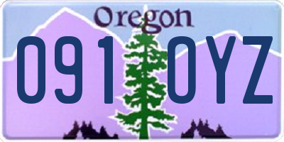OR license plate 091OYZ