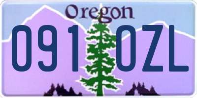 OR license plate 091OZL