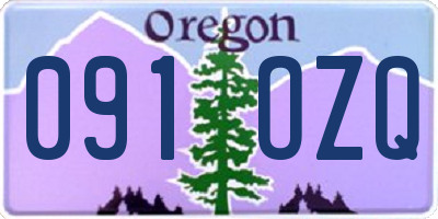 OR license plate 091OZQ