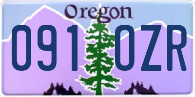 OR license plate 091OZR