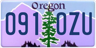 OR license plate 091OZU