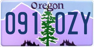OR license plate 091OZY