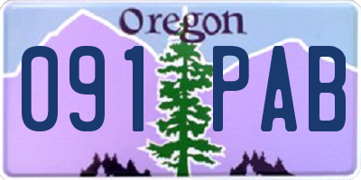 OR license plate 091PAB