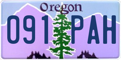 OR license plate 091PAH