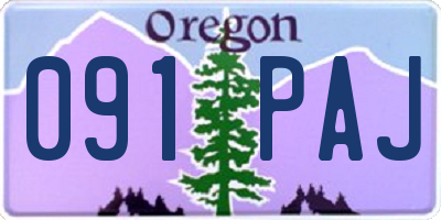 OR license plate 091PAJ