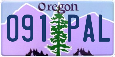 OR license plate 091PAL