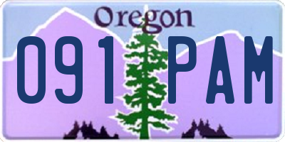 OR license plate 091PAM