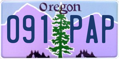 OR license plate 091PAP