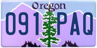 OR license plate 091PAQ