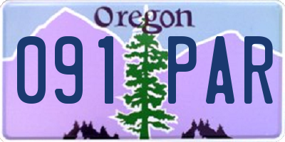 OR license plate 091PAR