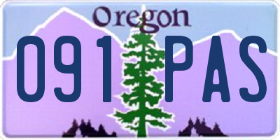 OR license plate 091PAS