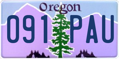 OR license plate 091PAU