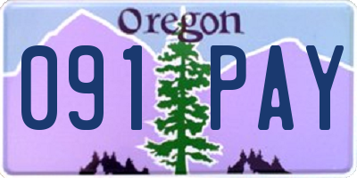 OR license plate 091PAY