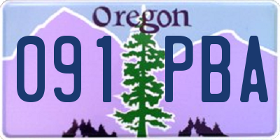 OR license plate 091PBA