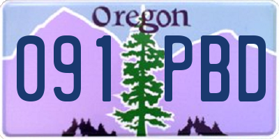 OR license plate 091PBD