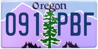 OR license plate 091PBF