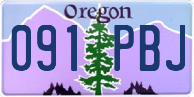 OR license plate 091PBJ
